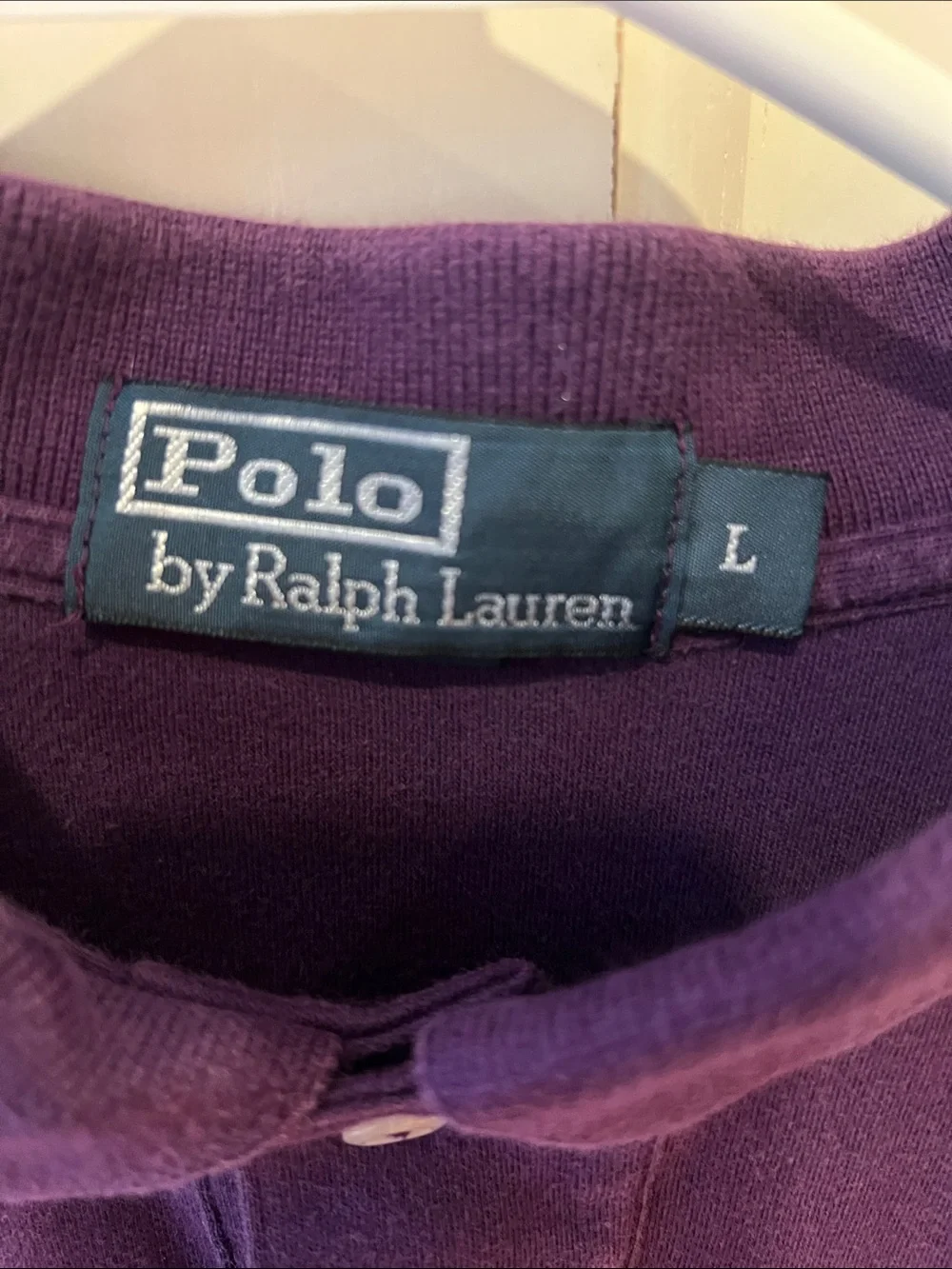 Ralph Lauren Men's Purple Polo with Orange Logo